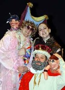  WVU acting student Jeremiah
Munsey (at left), guest artist Gerald
Leiss and theatre professor
Jessica Morgan star in \"The
Compleat Works of Willm Shkspr,
(abridged)\" April 2-6 at the WVU
Creative Arts Center.