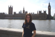 Kate Molinari, a senior political science and French double major from Parkersburg, is interning with a member of British Parliament and playing on the governing body’s football team. She is the sixth WVU student to work in the House of Commons.