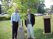 Dean M. Duane Nellis and Mark Walbridge, chair of the Department of Biology