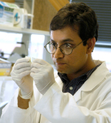 WVU\'s Tapan K. Khan is co-author of a study which shows that a substance in skin cells may provide doctors with a quick and accurate yes-or-no answer when they suspect a patient is showing early signs of the disease.