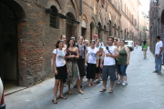 WVU students take in the scenery during a trip to Siena, Tuscany, as part of the University’s Summer Design in Italy program.
