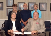 Officials from Pierpont Community & Technical College of Fairmont State University and the Division of Social Work at West Virginia University recently signed an affiliation agreement that will provide Pierpont students with the opportunity to prepare