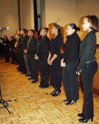 The Paul Robeson/Mahalia Jackson Choir performed during the Unity Breakfast, which is held every year to honor King\'s life and legacy. This is the 14th year for the event, which draws about 300 people to the WVU campus.