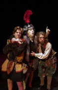 WVU students (from left) Jon Redding, Brian Ruppenkamp and Dan Stevens portray comic Shakespearan characters in the play \"Measure for Measure,\" at the WVU Creative Arts Center during Dec. 2-10.