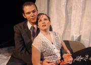 Jamie Froemel and Sarah Johnson star in the WVU Theatre production \"Good,\" which runs Nov. 4-13 in the Vivian Davis Michael Theatre at the Creative Arts Center.