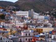 Guanajuato University\'s Centro de Idiomas is on the downtown campus (tall building, background) - snugly situated, up against the hills of this sprawling city in Mexico.