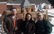 WVU grads Joby Tasker, Dana McCauley and Gary Yoder are collaborating on an award-winning environmental education project for Crellin Elementary School in Garrett County, Md.

