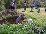 Kylie Rexroad, a junior at North Marion High School, puts her land judging skills to the test during a mock contest at WVU\'s Reedsville Farm. 