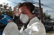 Former WVU School of Journalism student Justin Weaver shoots video of Katrina\'s aftermath in New Orleans in December 2005. J-school students and faculty produced a multimedia website, \"Starting Over: Loss and Renewal in Katrina\'s Afterma
