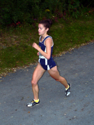 WVU student Maria Dalzot participates in a cross country meet at Penn State last fall.