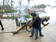 A historic cannon will be on hand during this year\'s Civil War Symposium April 19 at WVU. Lee Miller, a resident of northern West Virginia and Civil War reenactor, will explain and demonstrate how Civil War artillery was transported, unlimbered for 