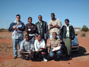 WVU geography professor Brent McCusker (pictured far left) takes a moment with students in Malawi during one of his previous research trips. McCusker and Joseph Hodge, a professor of history, recently received a $135,000 grant from the National Science Fo