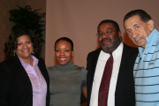 Pictured, from left: Marjorie Fuller, director of WVU's Center for Black Culture and Research; Marvina Walker, winner of the 2009 Martin Luther King Jr. Scholarship; Todd McFadden, associate director of the Center for Black Culture and Research; and 
