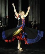 WVU students will perform a variety of styles - from ballet to tap dancing - at their annual Dance Concert Feb. 5-7 at the Creative Arts Center. Hope Calhoun (pictured from a previous performance) delights the audience with a turn and swish of her colorfu