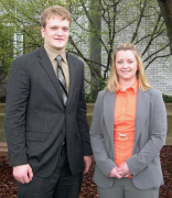 Jacob Helmick and Brianne Williams are two of three 2009 recipients of support from the H.E. â¦£8364;Å“Docâ¦£8364; Kidder Memorial Trust to pursue veterinary or medical education.  Not pictured:  Loren Mue