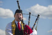 Bagpiper Seth Wells