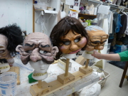 Masks being painted