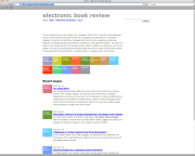 Electronic Book Review journal, now hosted at WVU.