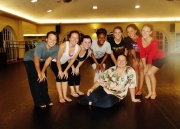 WVU dancers with Holly Williams (front)