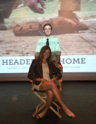 Lauren Schiefelbeing with Samuel Crickenberger who starred in her film
