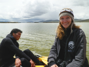 Shannon Behmke and attendees of a three-day workshop designed to create a conservation strategy for the endangered Lake Junin frog species.