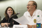 Bob Roberts, WVU Police chief, was one of the panelists at the forum.