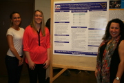 Drew Hyman, Paulina Girot and Katie Osterman with the CPASS Sport Management program during the 2013 research event