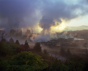 Jeff Rich "Blue Ridge Paper Mill, The Pigeon River, Canton, N.C.," 2007  Archival Inkjet Print, 44 x 55 inches  Image courtesy of the artist