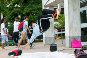 WVU Breakdance Crew practices old-school hip hop moves