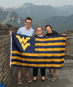 Andy Maloney, Emily Phipps and Katie O'Connell at the Grand Wall of China.