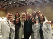 Students with WVU President Gordon Gee