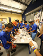 International Ambassador students in the WVU Crime Scene houses