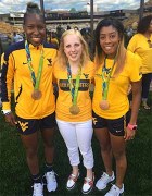 Kadeisha Buchanan, Ginny Thrasher and Ashley Lawrence