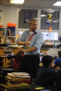 WVU student teacher in an elementary school classroom[3]